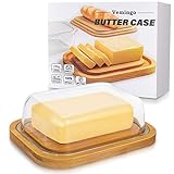 [Edle Verpackung] Die Butterdose passt einfach auf jeden Frühstücksckstisch und bietet so eine dezente aber stilsichere Präsentation Ihrer Butter auf Ihrem Tisch. Dank edler Verpackung ist Vemingo Butterdose aus Glas eine ideale Geschenkidee für Verwandte, Freunde, Liebhaber und Familie.