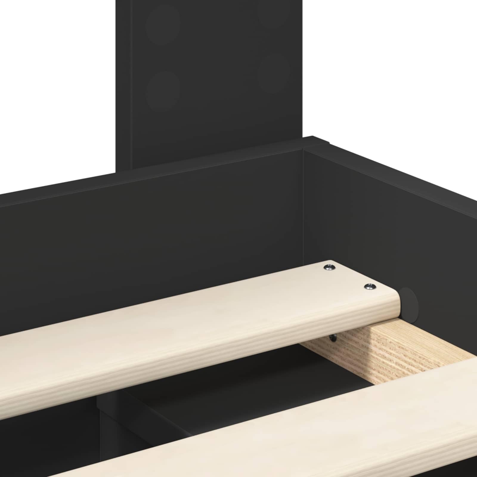 vidaXL Estructura de Cama Negro 180 x 200 cm Madera de Pino Macizo