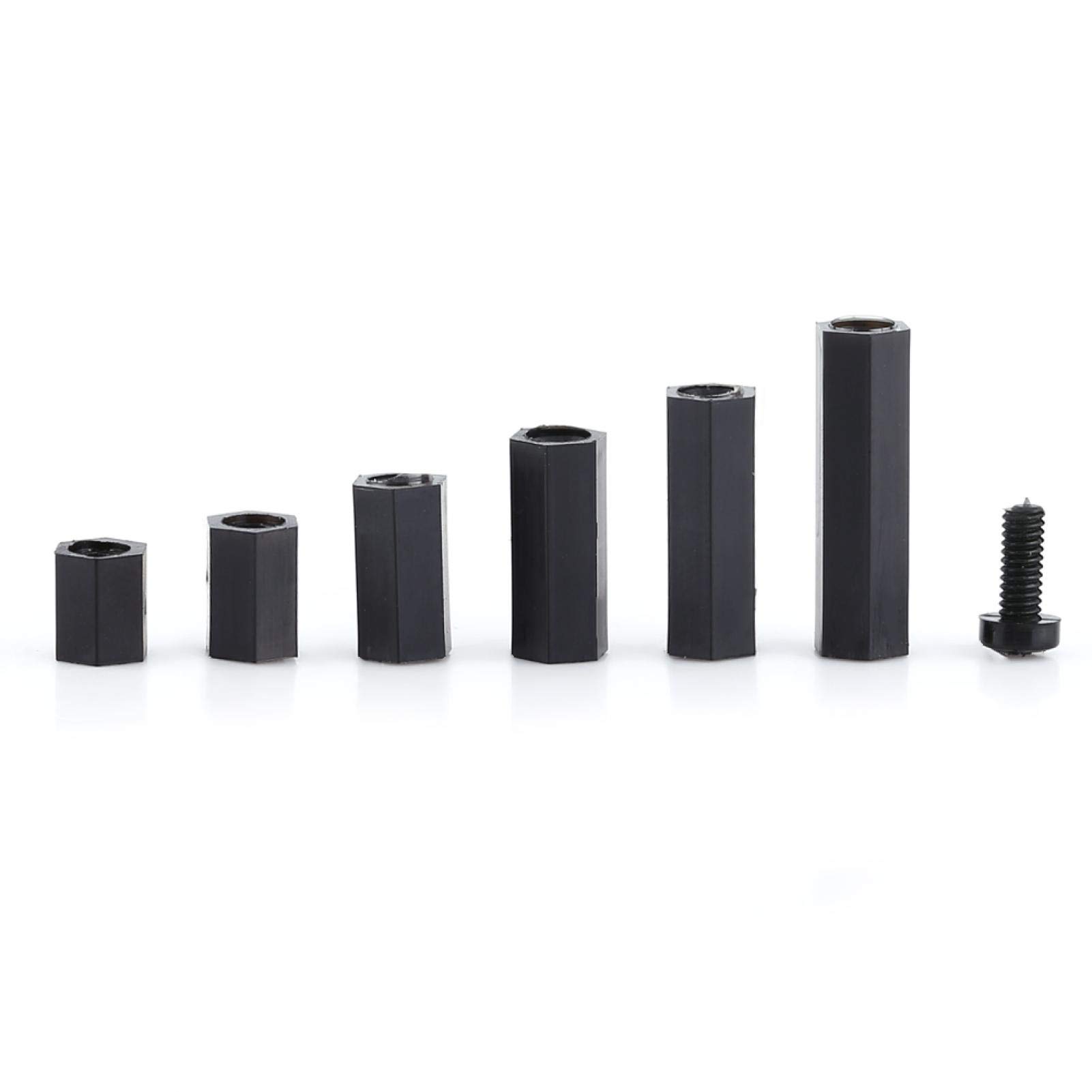 PATIKIL M3 Distanziale Viti 40pz Nylon Esagonale PCB Distanziali Dadi per Schede Madri, Computer Custodie, Circuito Schede, Elettronica, (10mm 6mm, Bianco