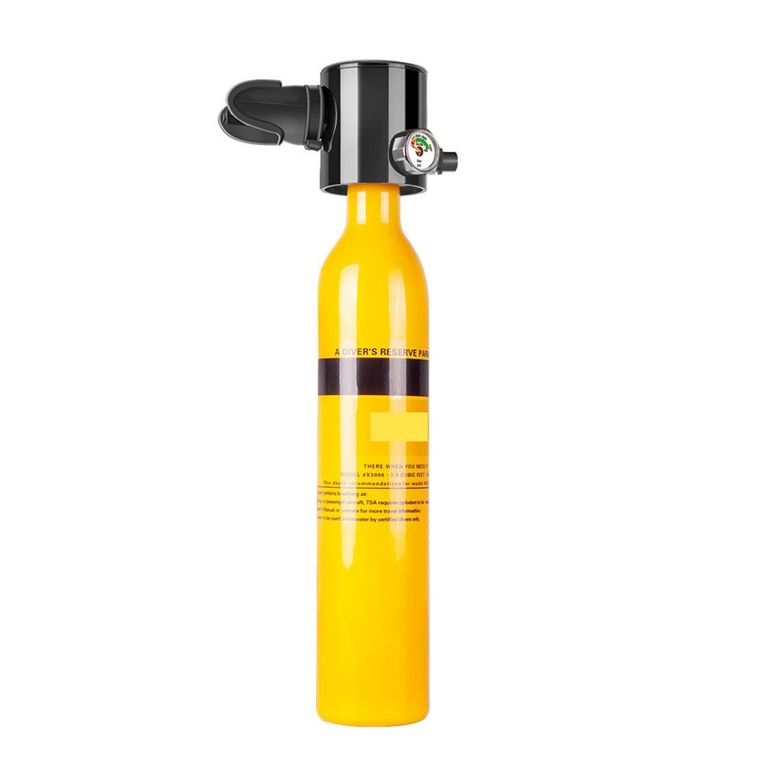 Portable Dive Cylinder, Mini Oxygen Cylinder Diving Teaching Underwater Rebreather Swimming Equipment Small Storage Bag(Single Respirator)