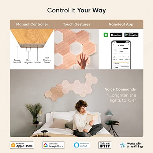 Nanoleaf Elements Wood Look Hexagons (Smarter Kit (7 Panel)) #TOP7
