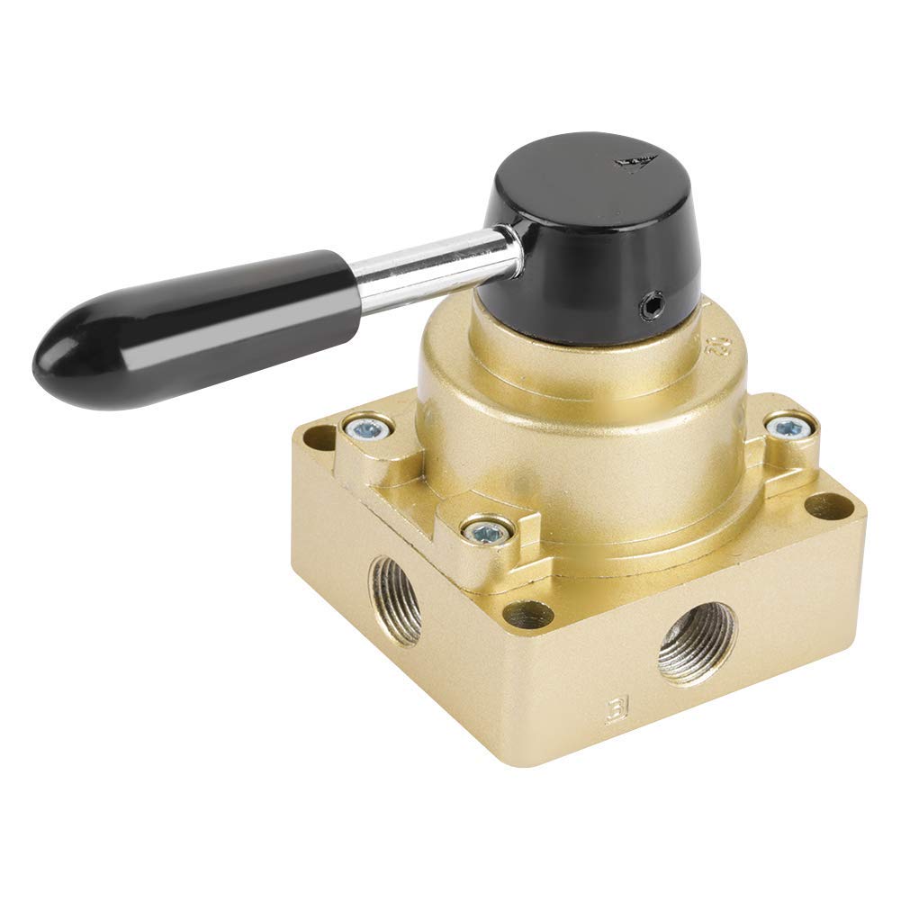 Valve à Levier Pneumatique 3 Positions 4 Voies G3/8 pour Commande de Débit d'Air Valve Pneumatiques HV-03
