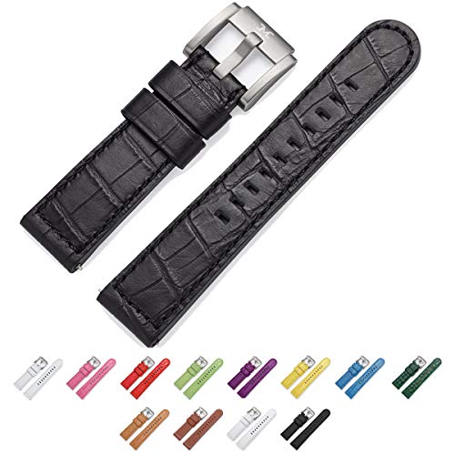 TW Steel - Bracelet de montre Marc Coblen LB_K_S - En cuir - Noir - 22 mm