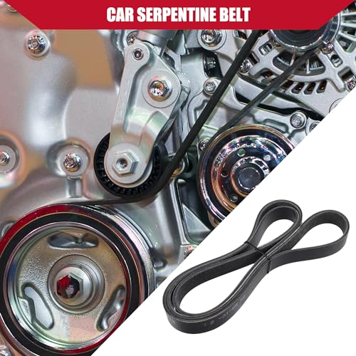 Hihaha Nr. 31110RL5A01 Keilrippenriemen für Honda CR-V 2017-2020 für Honda Civic 2016-2020 / Innenliegender Keilrippenriemen/Langlebiges EPDM / 1 Stück Schwarz