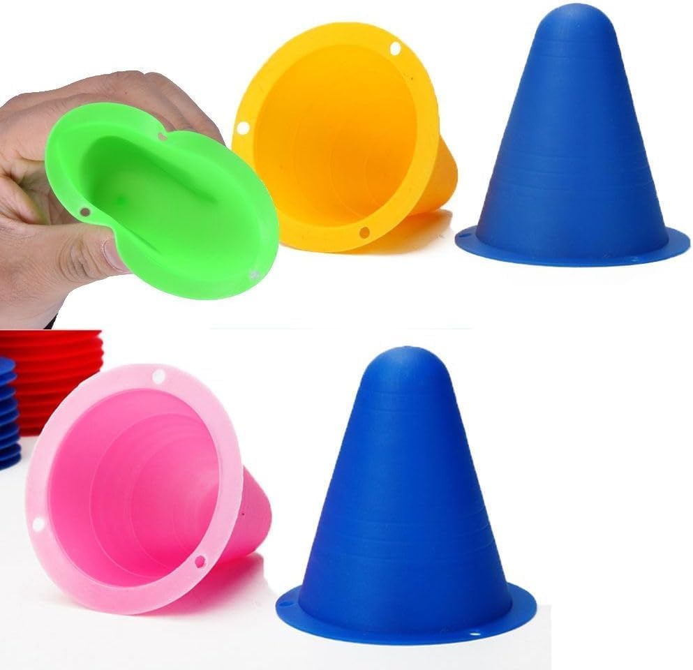 Miniatura 3 de 10 conos de entrenamiento deportivo de plástico de 3 pulgadas, marcadores de campo, conos de patinaje, baloncesto, fútbol, actividad, eventos,