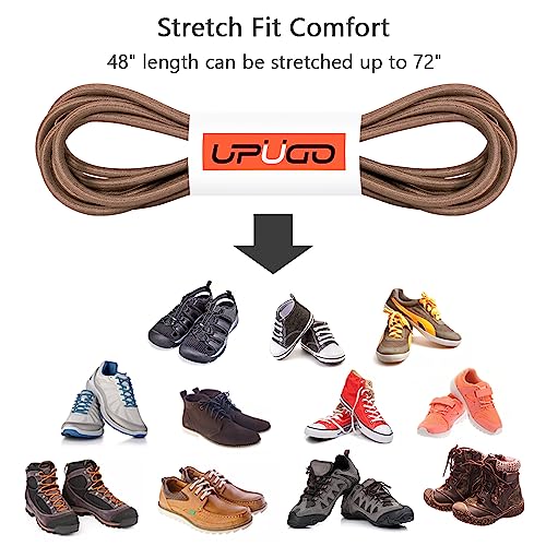 Image of UpUGo Elastic Shoe Laces, No Tie Shoe Laces Tieless for Kids, Adults, Elderly, One Size Fit All