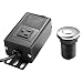 Air Switch for Garbage Disposal Dual Outlet Sink Top Air Switch Button Control Kit for Garbage Disposal(Silver)