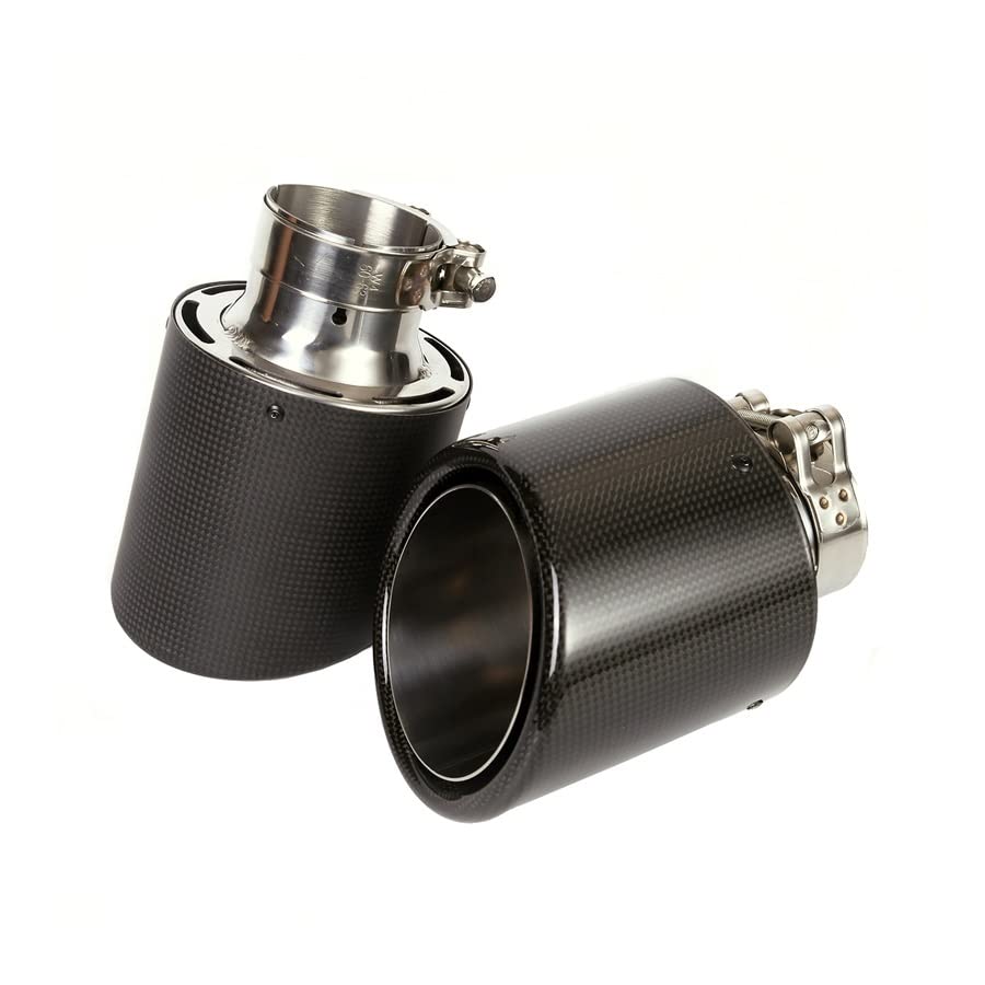 Końcówka tłumika wydechu do samochodu, matowa, włókno węglowe, 63 mm w x 76 mm, 89 mm, 101 mm, 114 mm, na zewnątrz, końcówka wydechowa do samochodowego SUV-a (G)