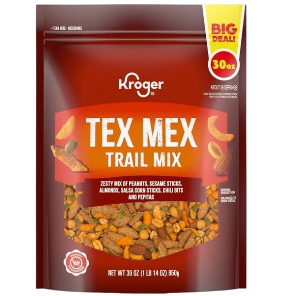 Tex Mex Trail Mix, Spicy and Crunchy Snack Mix for Everyday Energy, 30 oz