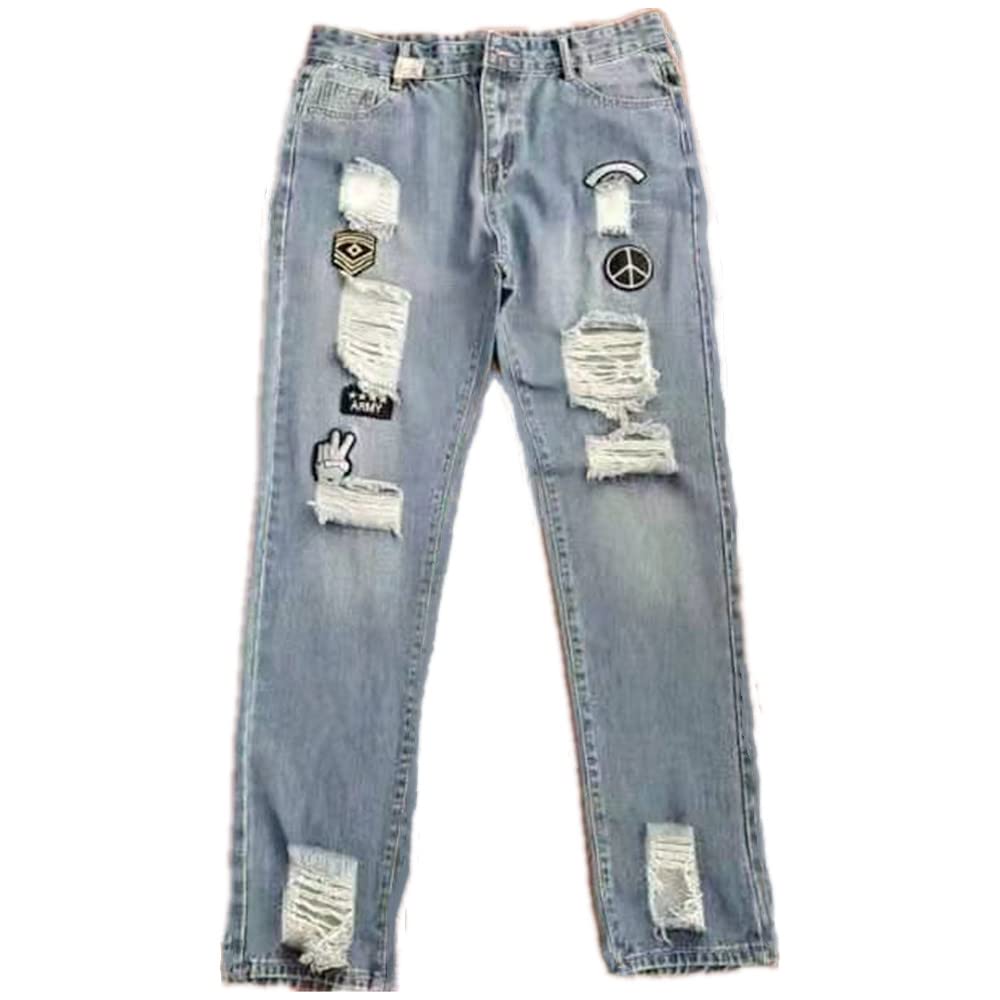 WEGRTJeans Men's Knee rip cave Denim Trousers