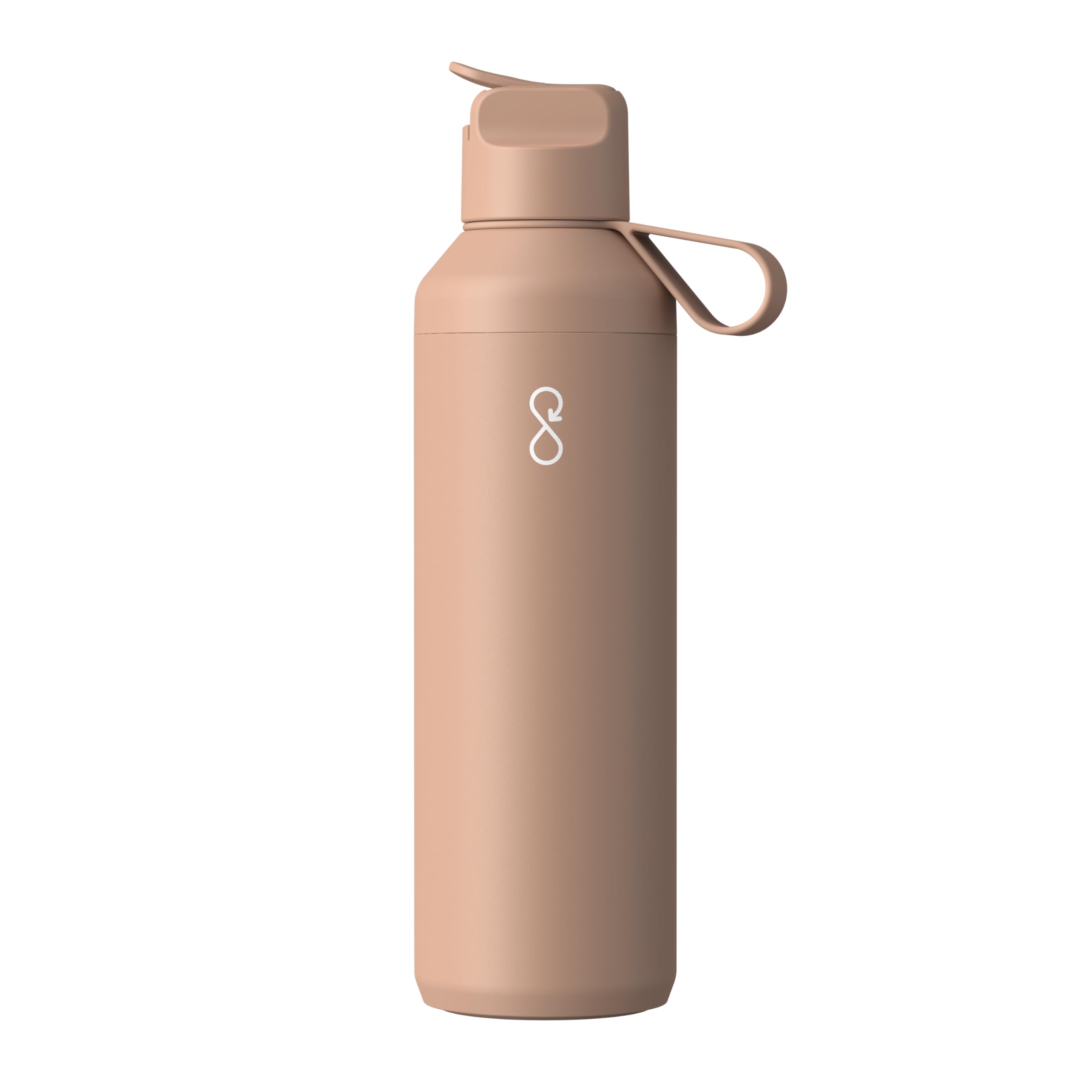 Ocean Bottle Peak GO 24 oz Water Bottle | Slim Stainless Steel Design with Straw | Leak Proof, Dishwasher Safe and BPA Free | Eco Friendly Bottle (Mocha Driftwood)