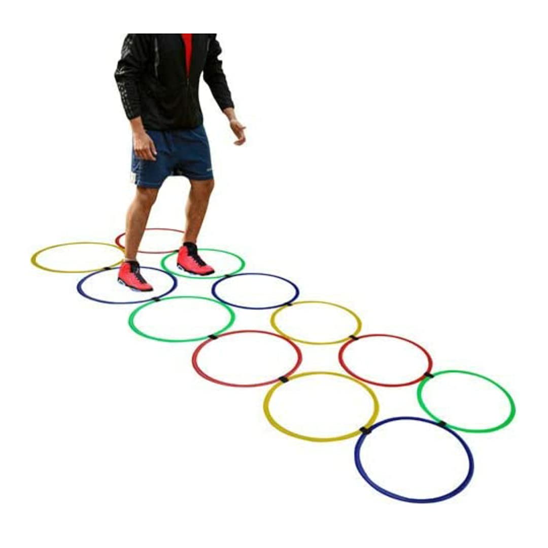Agility Flat Ring for Speed Training Sports, Fitness and Gymnastics (18 inch, Pack of 5)-image-10