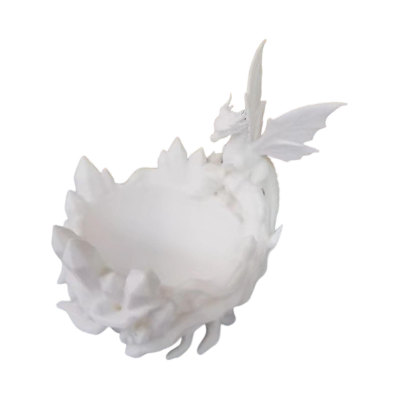 Tfaoys White 3D Dragon Polylactic Acid Decorative Bowl Food Grade Materials Home Organization Tray For Wedding Anniversary Or Everyday Use Home Organization Tray