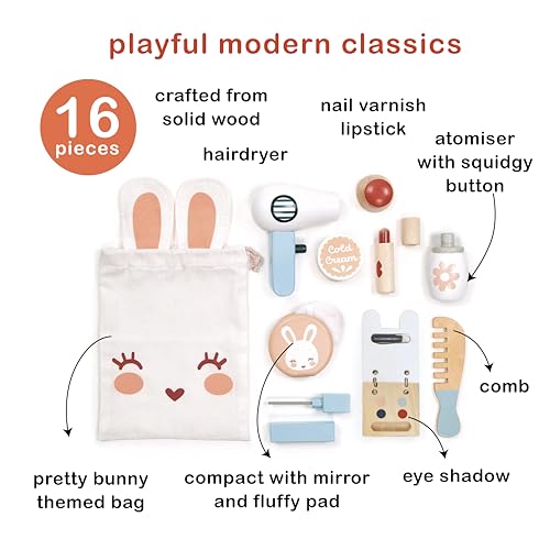 Mentari Bunny Make Up Set MT7932 maletín de maquillaje infantil de madera 3