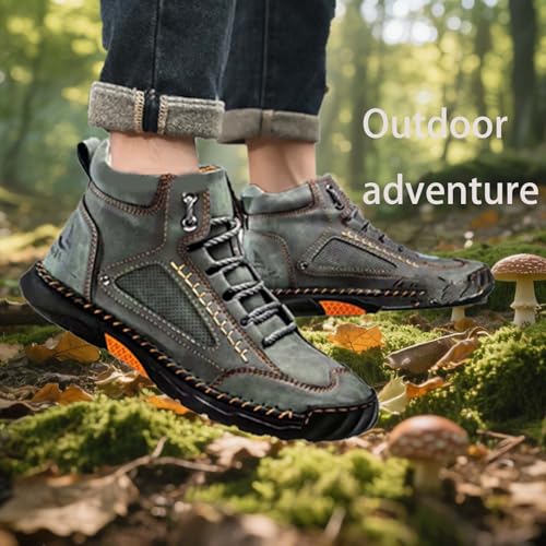 Sawbehind Mens Boots, Sawbehind Comfortable Handmade Leather Boots Mens, Sawbehind Boots Wide Width Waterproof3