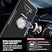 Samsung Galaxy Note 9 Case | Transparent Crystal Clear Cover | Carbon Fiber Trim & Rubber Bumper | 360° Rotating Magnetic Finger Ring | Kickstand | Compatible with Samsung Galaxy Note 9 - Black
