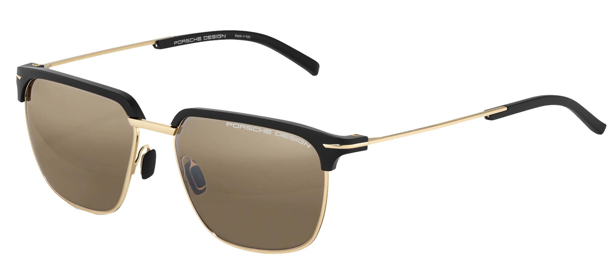Aviator Sunglasses, Gold with Brown Lenses P8698 A Lens 55mm