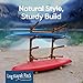 Log Kayak Rack 4-Place, One-Sided Kayak and SUP Log Racks, Surfboard Stand, Freestanding Outdoor Storage Rack, Surfboard Storage Racks, SUP Board Stand, Surfboards - Canyon Brown + 15