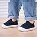 BMCiTYBM Toddler Walking Sneakers Mesh Barefoot Boys Girls Breathable Shoes Tennis Outdoor Indoor Slip On Navy Size 8 Toddler