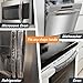 Volecy Refrigerator Door Handle Covers, Set of 6 Velvet Appliance Handle Covers Keep Appliance Clean for Fridge Microwave Stove Bathroom Catch Stains Dust Fingerprint Prevent Spread (Printed Grey)