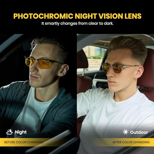 Image of Cyxus Retro Blue Light Glasses Men - Square TR90 Metal Blowline Frame Stylish Trendy for Computer Daily Work 8252