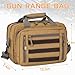 ITHWIU Pistol Case, Gun Range Bags For 2 Pistols 6 Magazines Carrying Shooting Bag with Lockable Zipper for Shooting Range Outdoor Hunting, Khaki