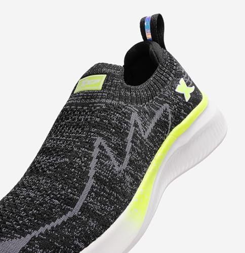 Image of XTEP Running Shoes for Women Breathable Knitted Pull On Sports Walking Shoes Lightweight Casual Sneakers