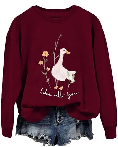 ClothKey Goose Sweatshirt, All Fire Goose Sweatshirt, Like All Fire Hoodie