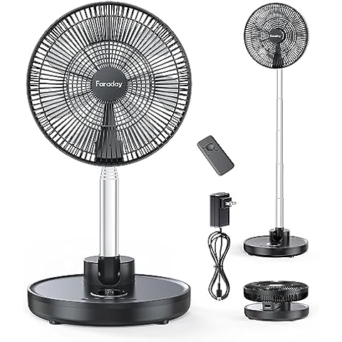 FARADAY Oscillating Standing Fan with Remote and Timer Cover