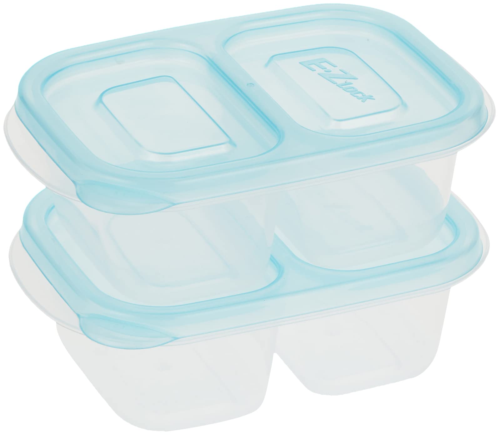 Lock & Lock EZ Lock Pastel Rectangular Container, Set of 2 Piece - Blue HLE7200W