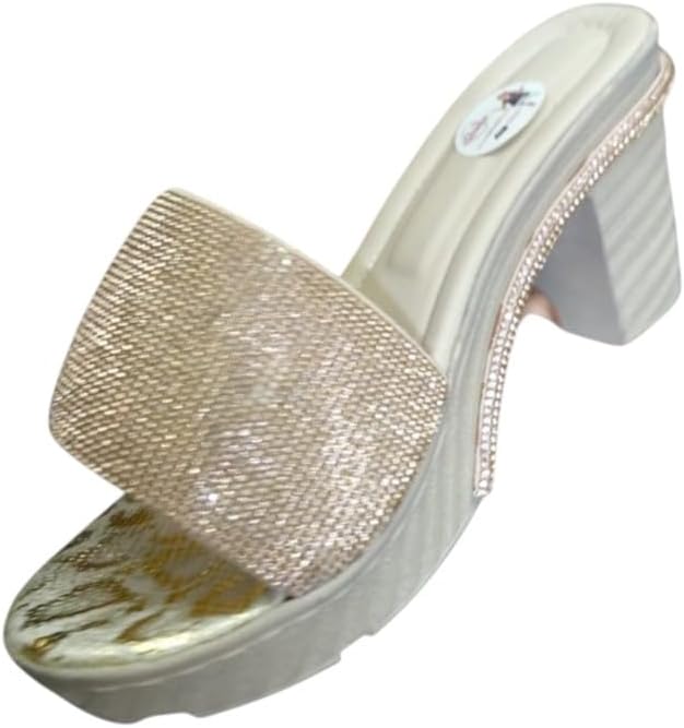 Pro | Ghils Women's Crystal Soiree Rhinestone High Heel Slippers 2026