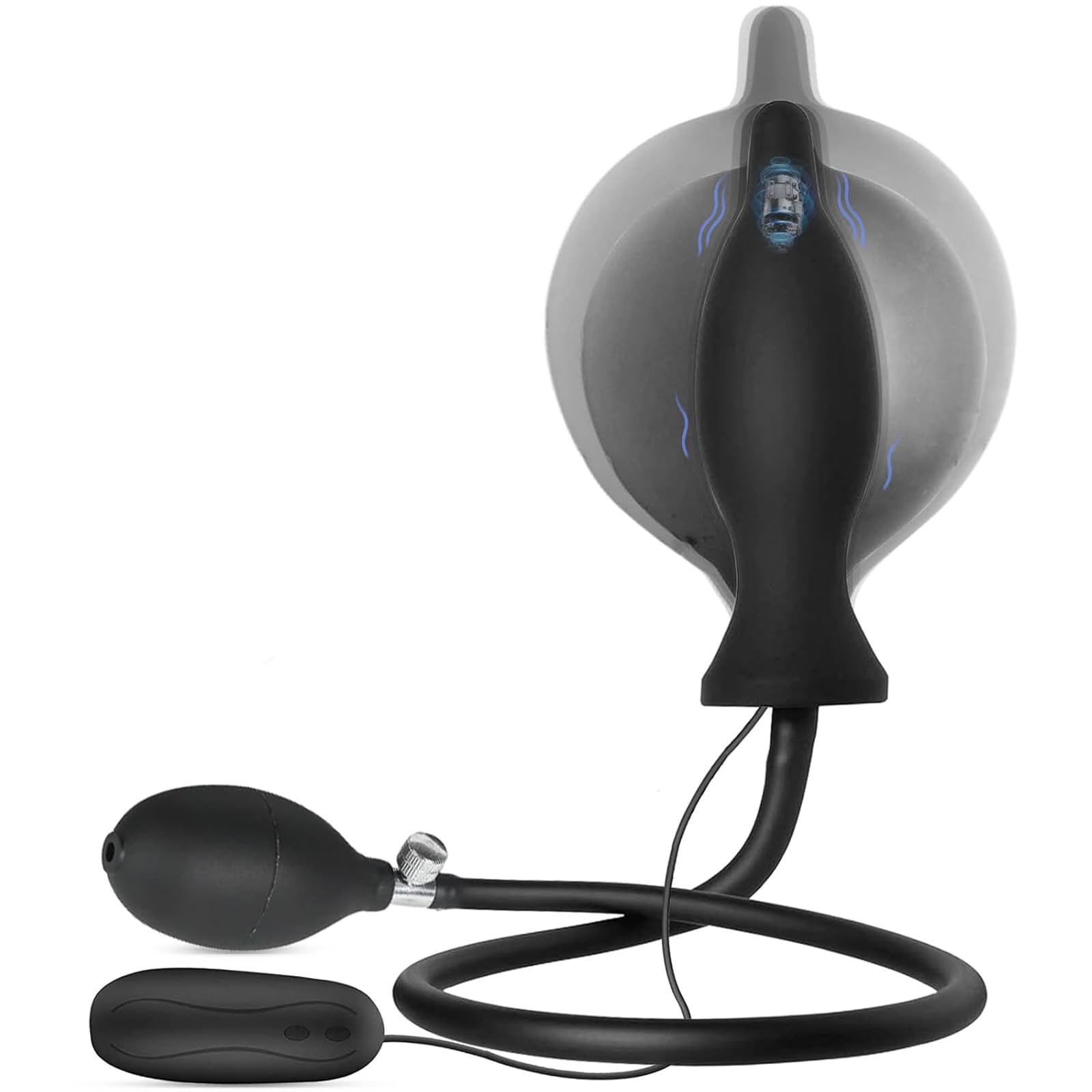 BDSMYEE Plug Anales con Vibración, 10 Modos Vibradorador, Inflable Plug Anal para Mujer Hombre, Dildo Anal Plug Dilatador Butt Plug Consolador, Juguetes eróticos para pareja sexuales