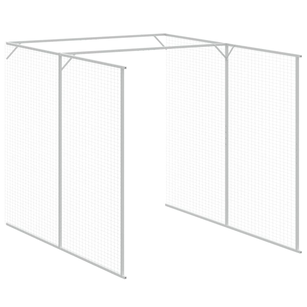 Niche pour Chien Extérieur Métal, Chenil d'extérieur Enclos Cage pour Chien avec Cour Anthracite 165x455x181 cm