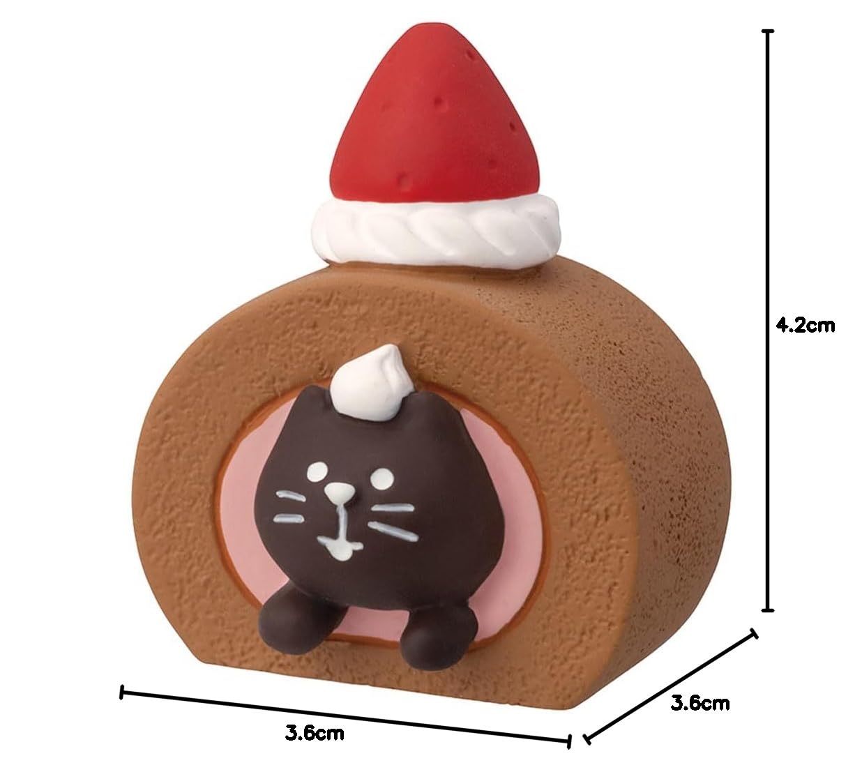 Amazon.co.jp: デコレ(Decole) ロールケーキつっこみ猫 ココア 約36×36