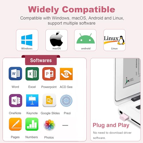 norwii n26 wireless presentation clicker presentation remote powerpoint clicker with pointer for powerpoint presentations power point clicker wireless presenter remote - pink