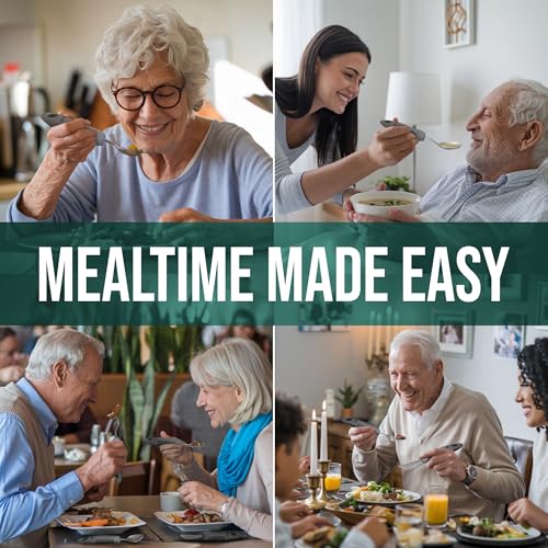 BUNMO Weighted Utensils for Hand Tremors - Elderly, Weak Hand Grip & Handicapped - Stainless Steel - Eat Independently - Image 6