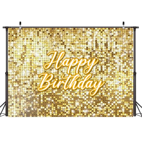 Fondo Dorado Cumpleaños 210x150 cm Poliéster Brillante miniatura 3