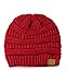 Unisex Trendy Warm Chunky Soft Stretch Cable Knit Slouchy Beanie Skully NYfashion101, HAT20A- Red