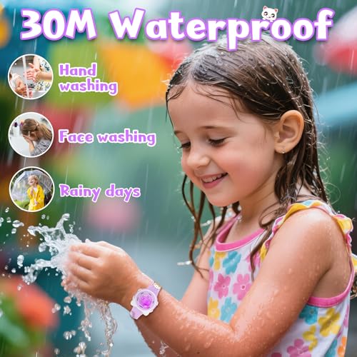 Image of Juboos Kid's Digital Watch for Boys and Girls, Waterproof LCD Digital Sports Kids Watch with 7 Color LED Lights, Stopwatch, Alarm