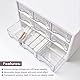 JOENCOST Aufbewahrungsbox mit 9 Schubfächern Klare Kunststoff Sortierkasten，Stapelbarer Schreibtisch Aufbewahrungsbox für Makeup Büro Handwerk Hardware Kopfschmuck(25×15×16cm) (weiß)