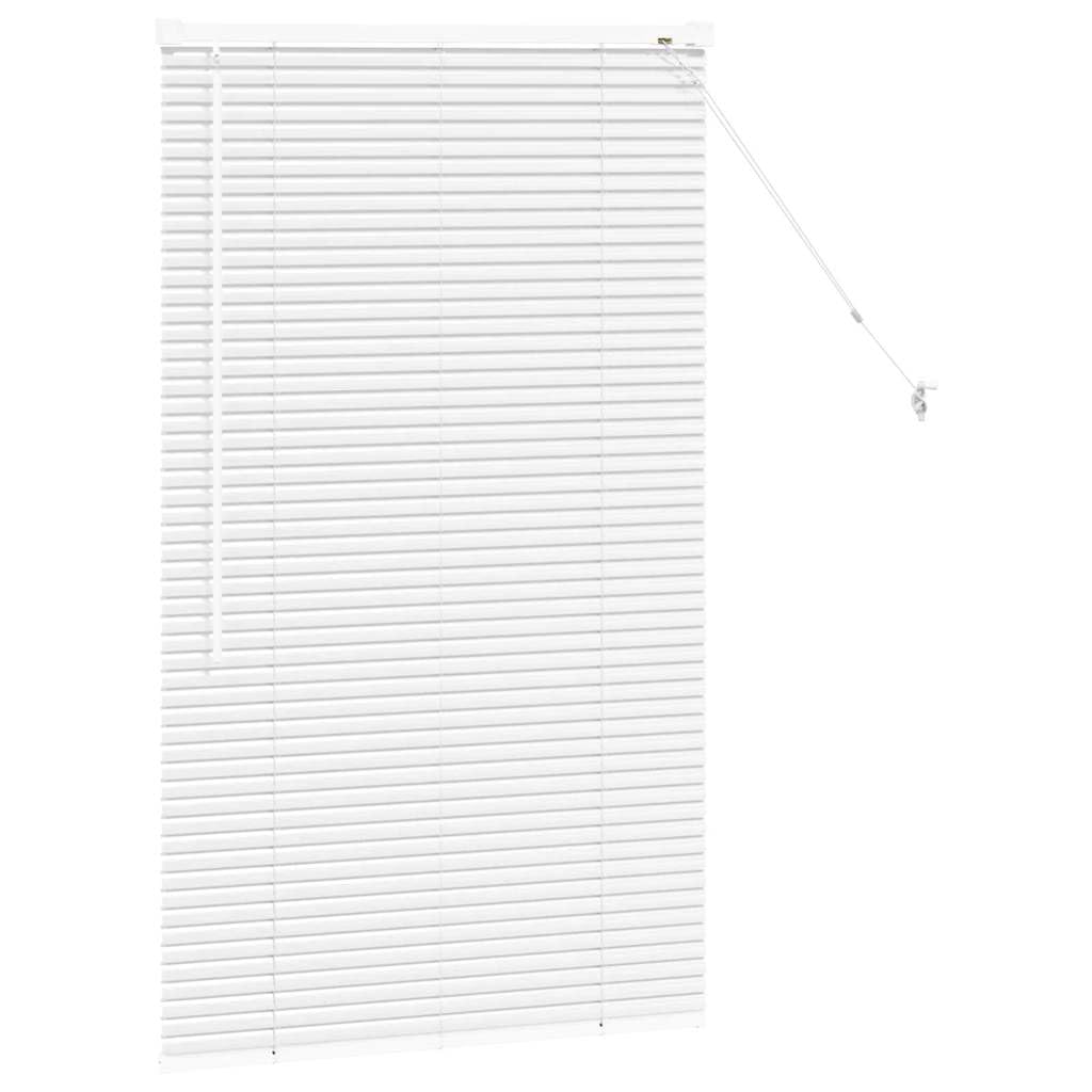 vidaXL Tendaggi a Veneziana Bianco 130 x 75 cm Alluminio, Tende a riquadro in Alluminio, Regolabili per Interni, per Controllo Luce e Privacy, perfette per la casa e L'Ufficio