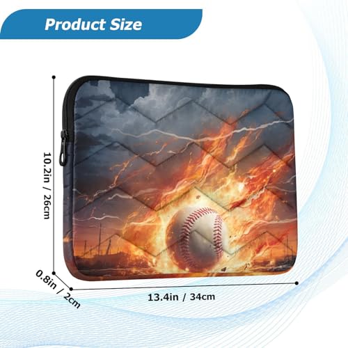 Funda para portátil Fire Baseball Lightning de 13-14 pulgadas miniatura 3
