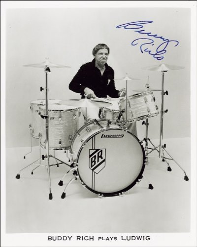 10X8 INCHESBUDDY RICH AUTOGRAPH GLOSSY PHOTO PRINT