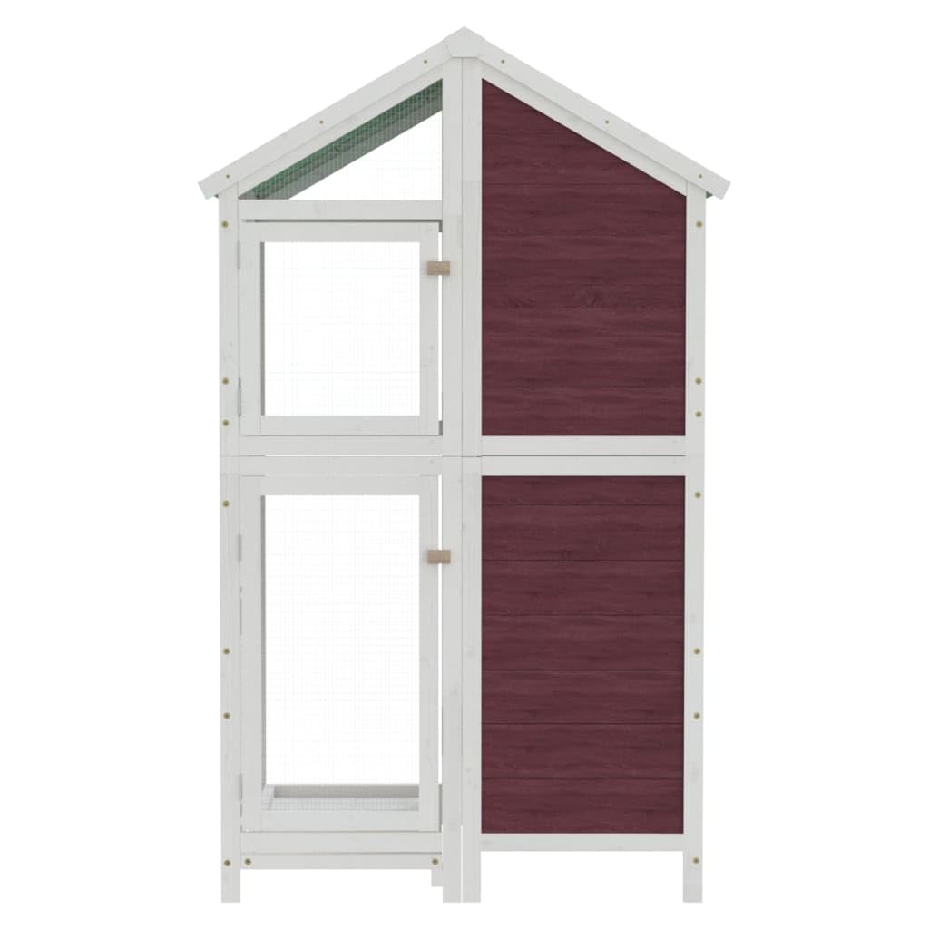 Voliere Mokka 97x81x152 cm Massivholz Kiefer,Tier- & Haustierbedarf,Haustierbedarf,Vogelbedarf,Vogelkäfige & -ständer,Braun,28.25 kg-172260