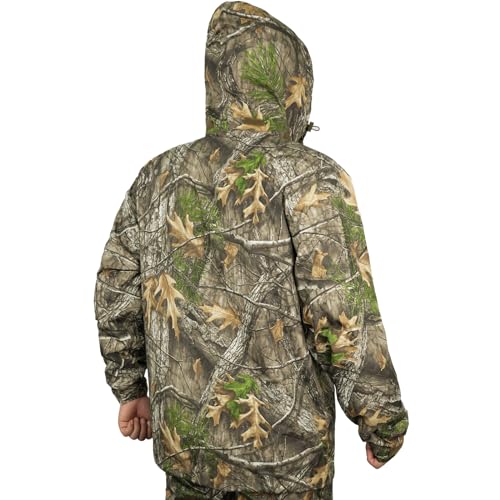 LOOGU Mens Rain Jacket Lightweight, Camo Rain Gear for Men Waterproof, Windproof Rain Coats with Hood2