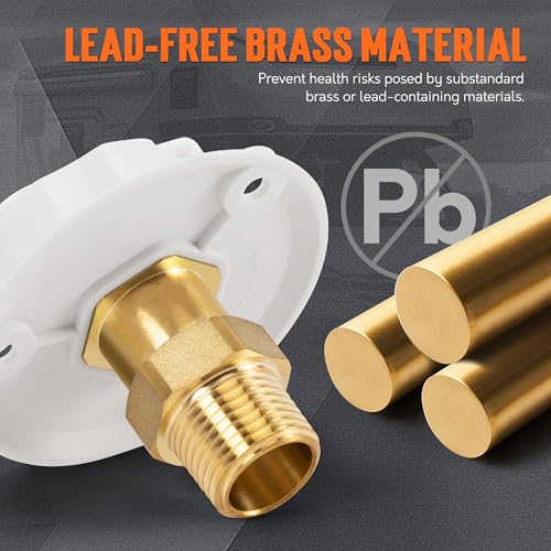 Image of TONDA RV City Water Inlet with Check Valve, Brass Thread RV Water Fill Inlet Replacement, RV Water Hose Connector for Camper, Trailer, Motorhome