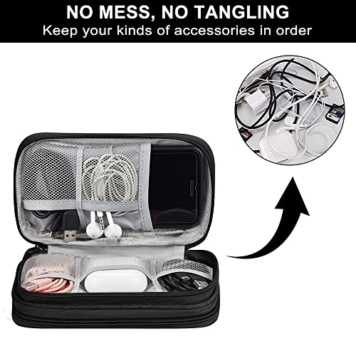 Bloce Travel Cord Organizer, Electronic Organizer, Travel Cable Organizer, Portable Waterproof Double Layers Tech Organizer For Cable, Cord, Charger, Phone, Earphone (Black) #TOP5