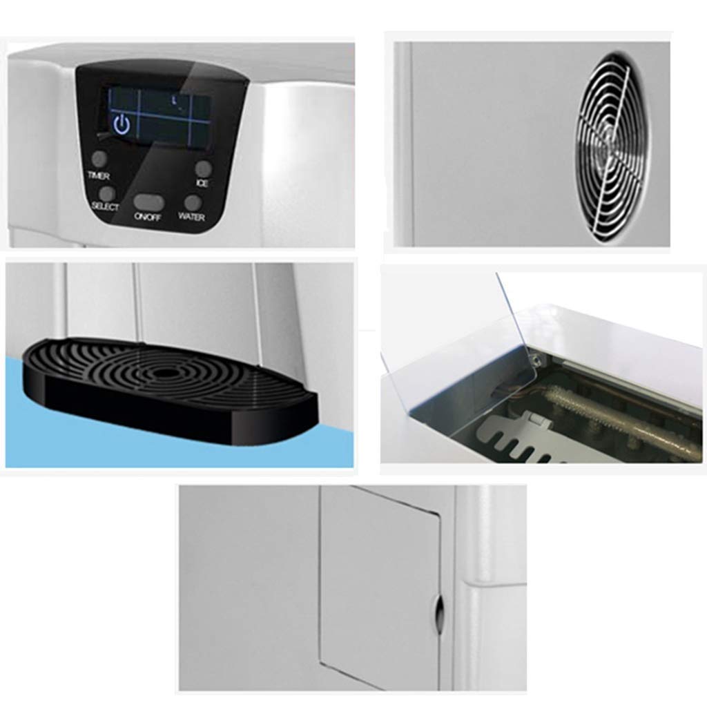 Ice Cube Maker Portable, Stainless Steel Countertop Ice Machine, 33 lbs of Ice per 24 s, Ice Cubes Ready in 7-11 Mins