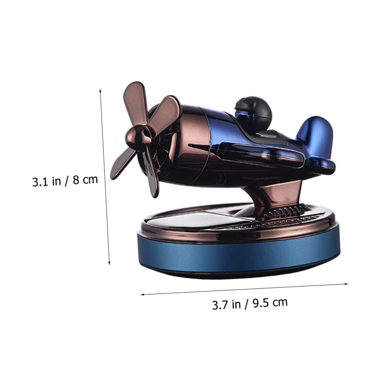 ULTECHNOVO 2pezzi Auto Diffusore Solare Aeromobile Decorativo Per Auto Casa e Ufficio Creativo Per Amici e Familiari Profumatore Rotante