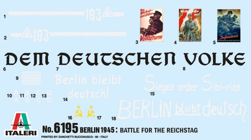 Italeri 6195 Berlin 1945 Fall of The Reich, Scala 1:72, Plastic Model Kit, Modello in plastica da Montare, modellismo, Battle Set, Diorama